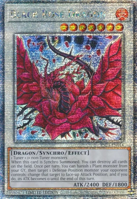 Black Rose Dragon [TN23-EN014] Quarter Century Secret Rare | Amazing Games TCG