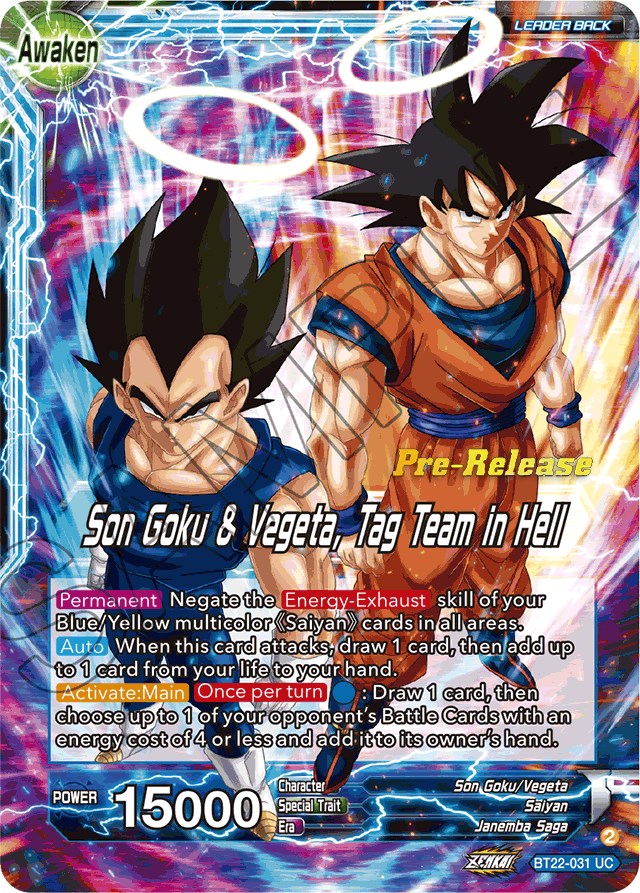 Son Goku // Son Goku & Vegeta, Tag Team in Hell (BT22-031) [Critical Blow Prerelease Promos] | Amazing Games TCG