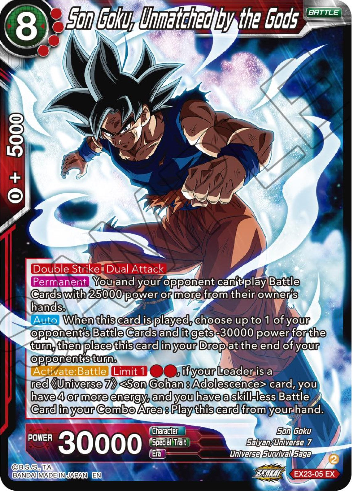 Son Goku, Unmatched by the Gods (EX23-05) [Premium Anniversary Box 2023] | Amazing Games TCG