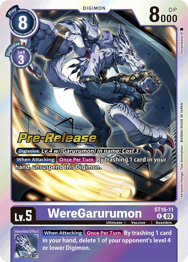 WereGarurumon [ST16-11] [Starter Deck: Wolf of Friendship Pre-Release Cards] | Amazing Games TCG