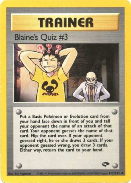 Blaine's Quiz #3 (112/132) [Gym Challenge Unlimited] | Amazing Games TCG