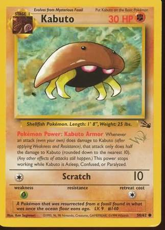 Kabuto (50/62) (W Stamped Promo) [Fossil Unlimited] | Amazing Games TCG