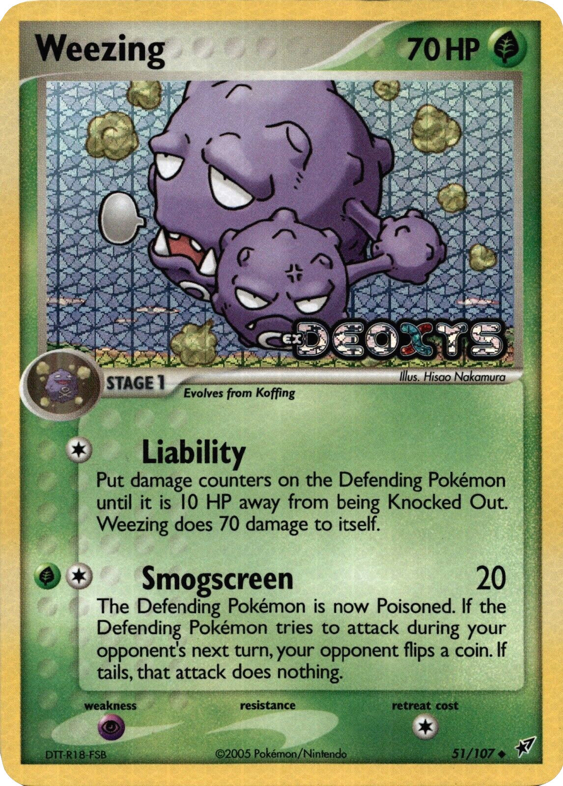 Weezing (51/107) (Stamped) [EX: Deoxys] | Amazing Games TCG