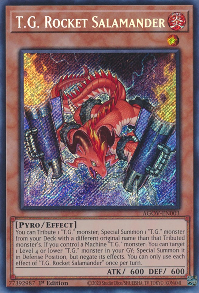 T.G. Rocket Salamander [AGOV-EN003] Secret Rare | Amazing Games TCG