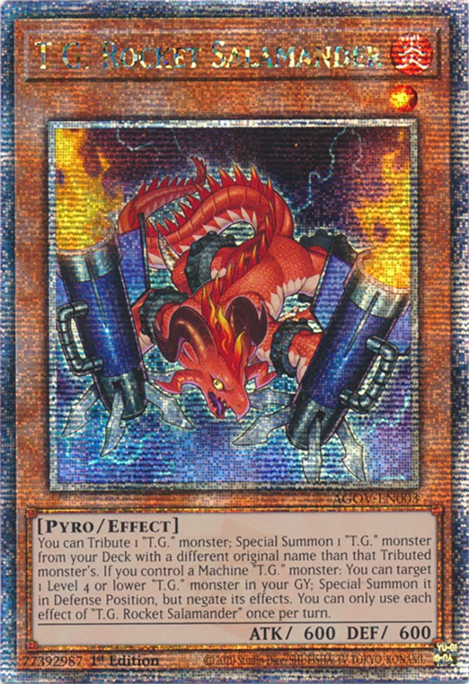 T.G. Rocket Salamander (Quarter Century Secret Rare) [AGOV-EN003] Quarter Century Secret Rare | Amazing Games TCG