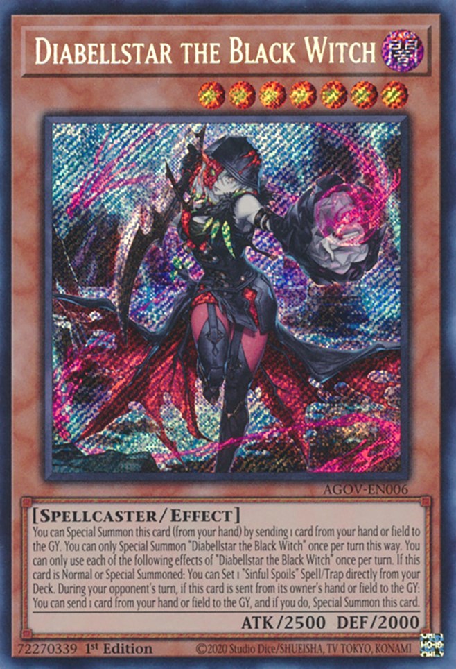 Diabellstar the Black Witch [AGOV-EN006] Secret Rare | Amazing Games TCG