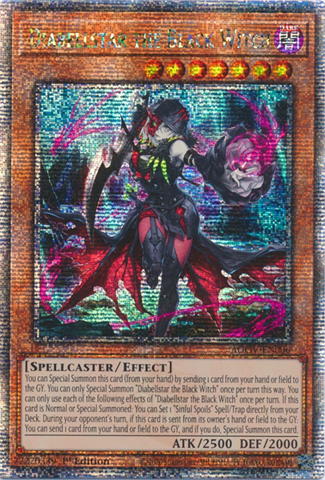 Diabellstar the Black Witch (Quarter Century Secret Rare) [AGOV-EN006] Quarter Century Secret Rare | Amazing Games TCG