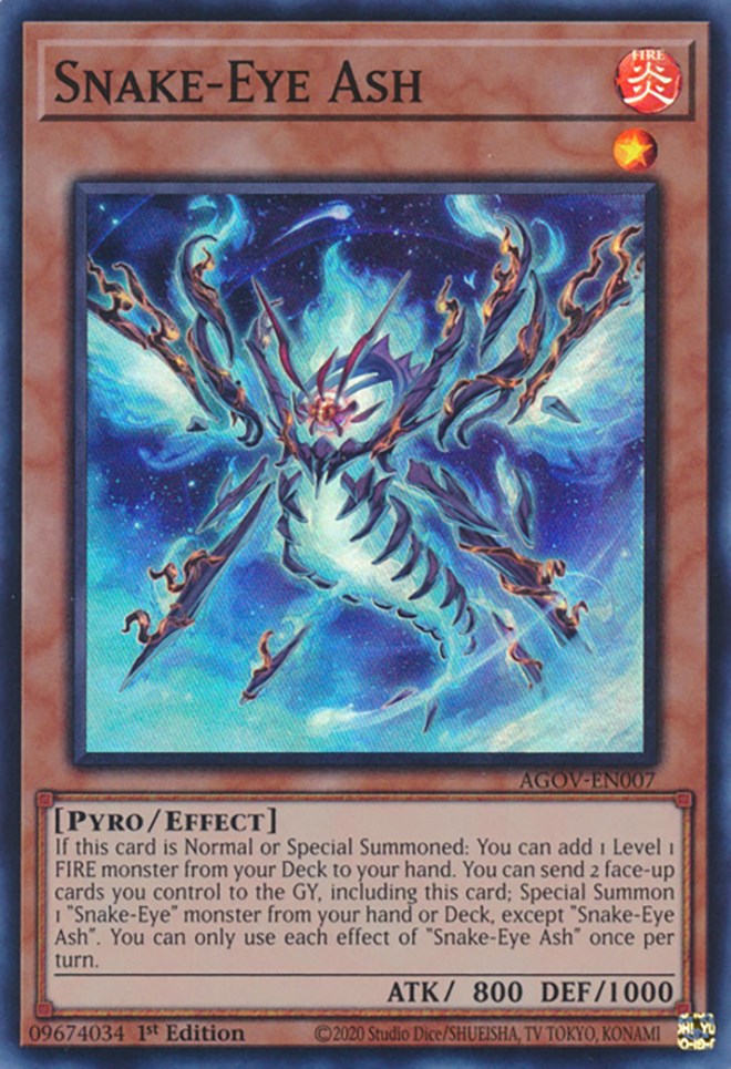 Snake-Eye Ash [AGOV-EN007] Super Rare | Amazing Games TCG