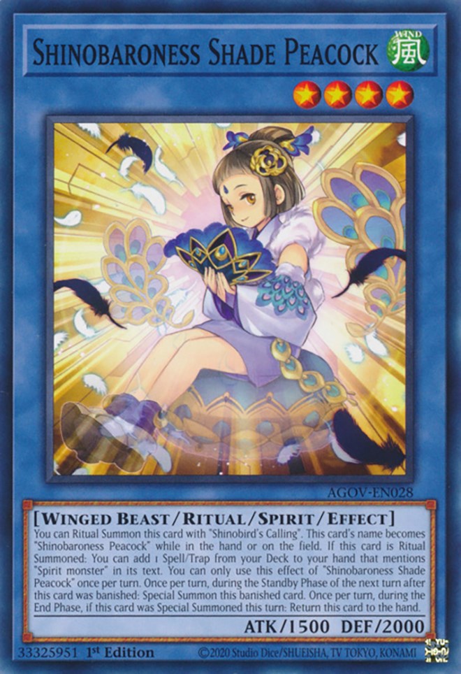 Shinobaroness Shade Peacock [AGOV-EN028] Common | Amazing Games TCG