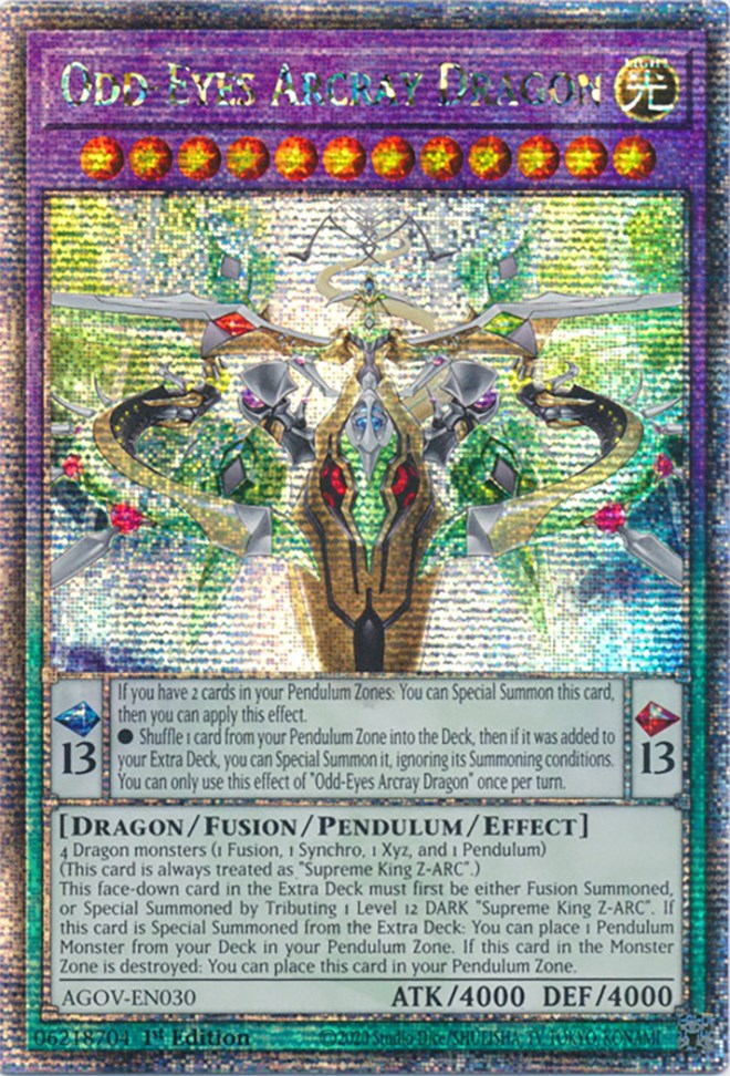 Odd-Eyes Arcray Dragon (Quarter Century Secret Rare) [AGOV-EN030] Quarter Century Secret Rare | Amazing Games TCG