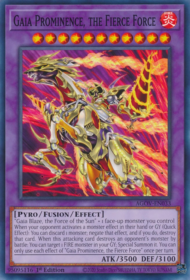 Gaia Prominence, the Fierce Force [AGOV-EN033] Common | Amazing Games TCG