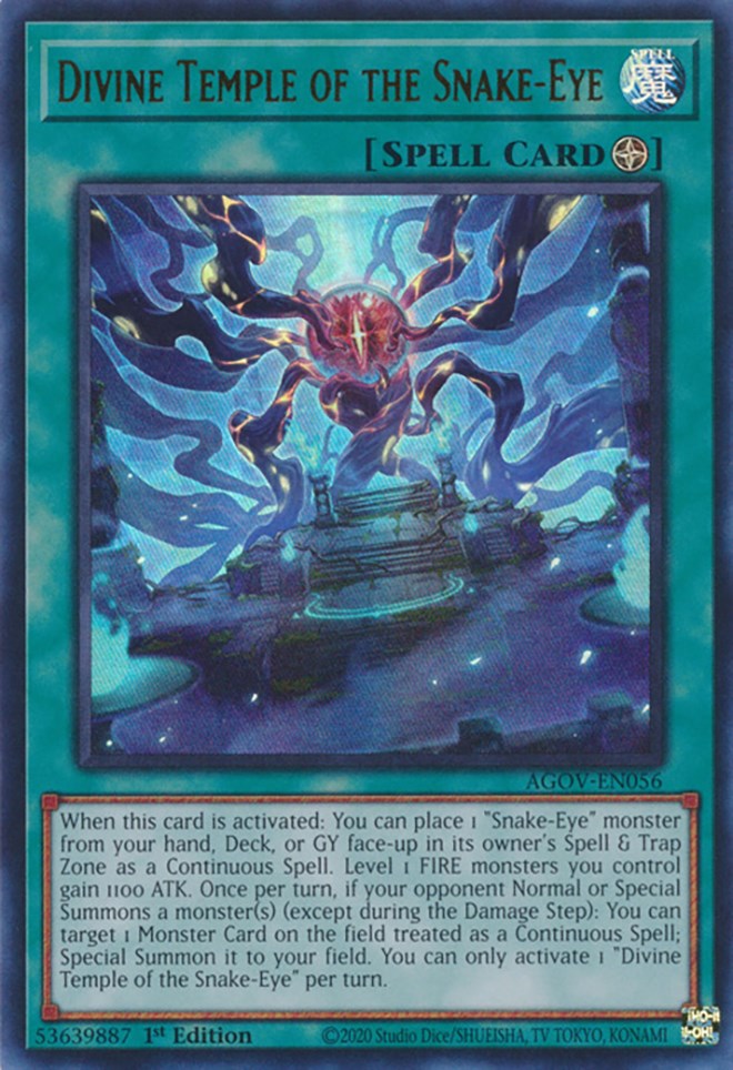 Divine Temple of the Snake-Eye [AGOV-EN056] Ultra Rare | Amazing Games TCG