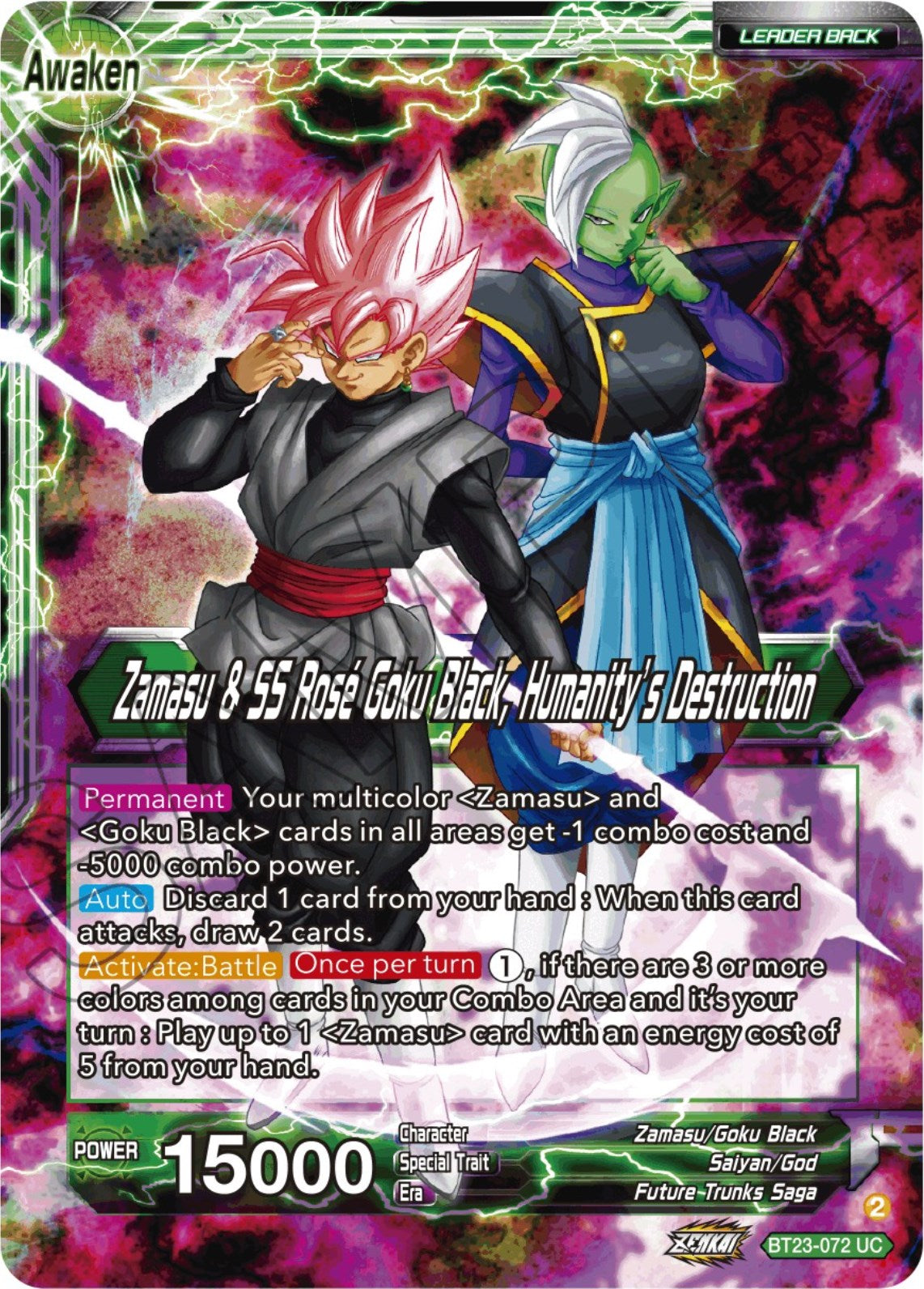 Zamasu & Goku Black // Zamasu & SS Rose Goku Black, Humanity's Destruction (BT23-072) [Perfect Combination] | Amazing Games TCG