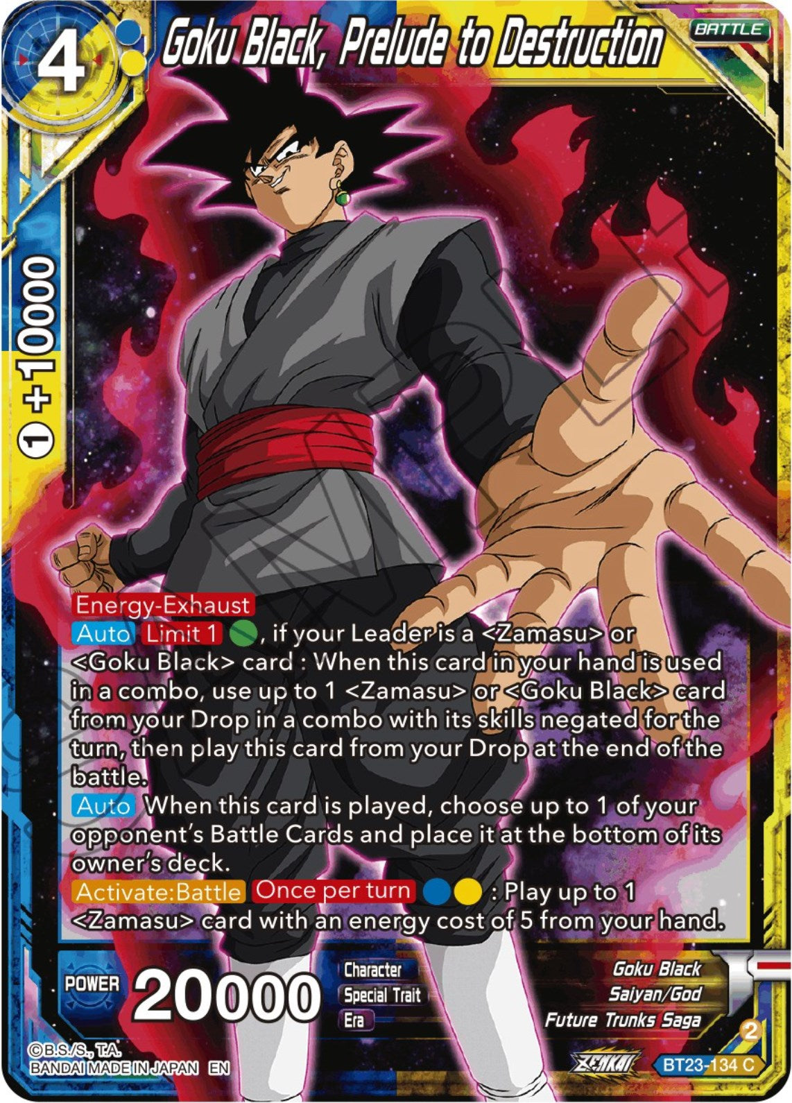 Goku Black, Prelude to Destruction (BT23-134) [Perfect Combination] | Amazing Games TCG