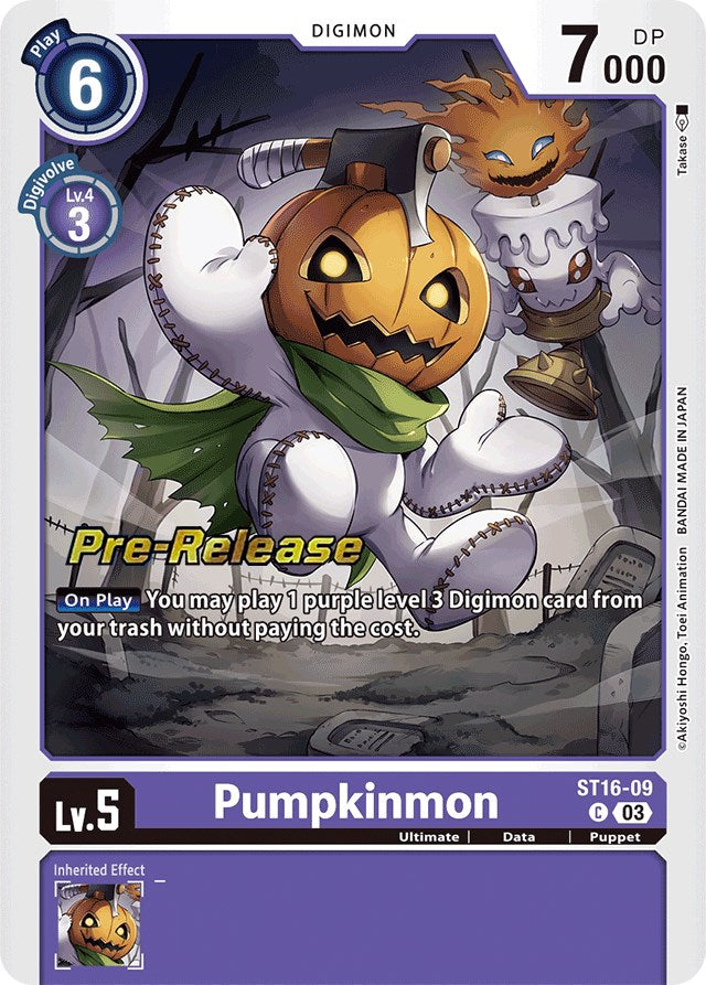 Pumpkinmon [ST16-09] [Starter Deck: Wolf of Friendship Pre-Release Cards] | Amazing Games TCG