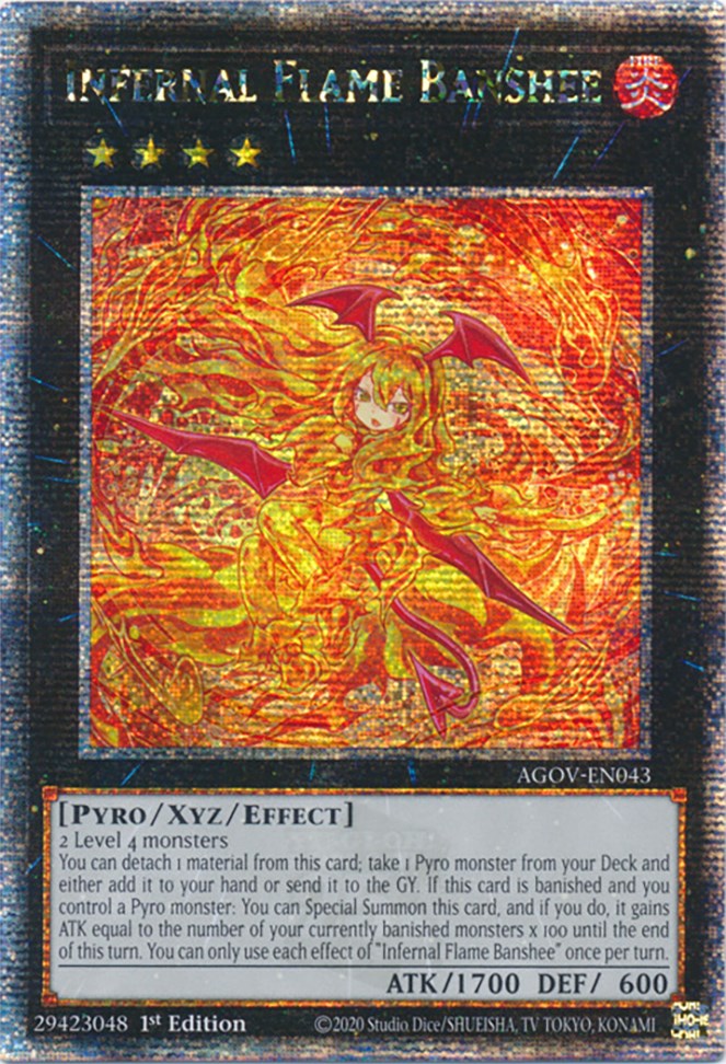 Infernal Flame Banshee (Quarter Century Secret Rare) [AGOV-EN043] Quarter Century Secret Rare | Amazing Games TCG