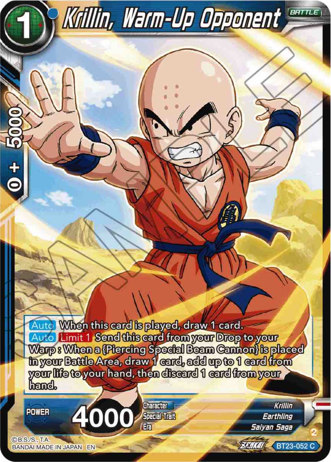 Krillin, Warm-Up Opponent (BT23-052) [Perfect Combination] | Amazing Games TCG
