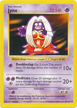 Jynx (31/102) [Base Set Shadowless Unlimited] | Amazing Games TCG