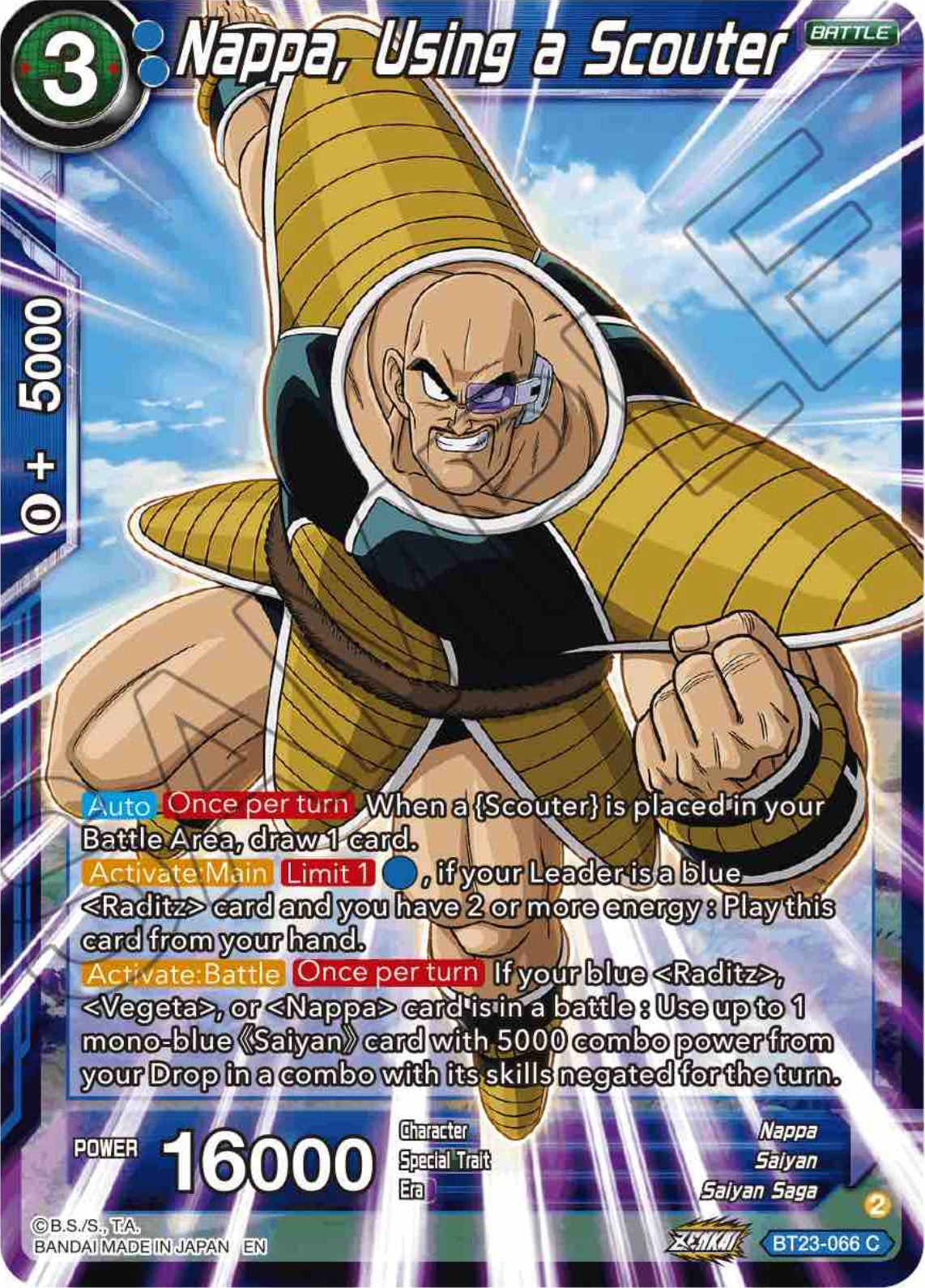 Nappa, Using a Scouter (BT23-066) [Perfect Combination] | Amazing Games TCG
