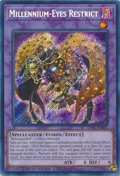 Millennium-Eyes Restrict [LDS1-EN051] Secret Rare | Amazing Games TCG