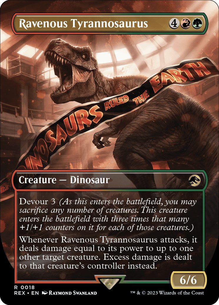 Ravenous Tyrannosaurus (Borderless) [Jurassic World Collection] | Amazing Games TCG