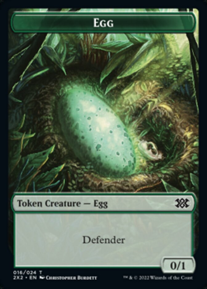 Egg // Knight Double-sided Token [Double Masters 2022 Tokens] | Amazing Games TCG