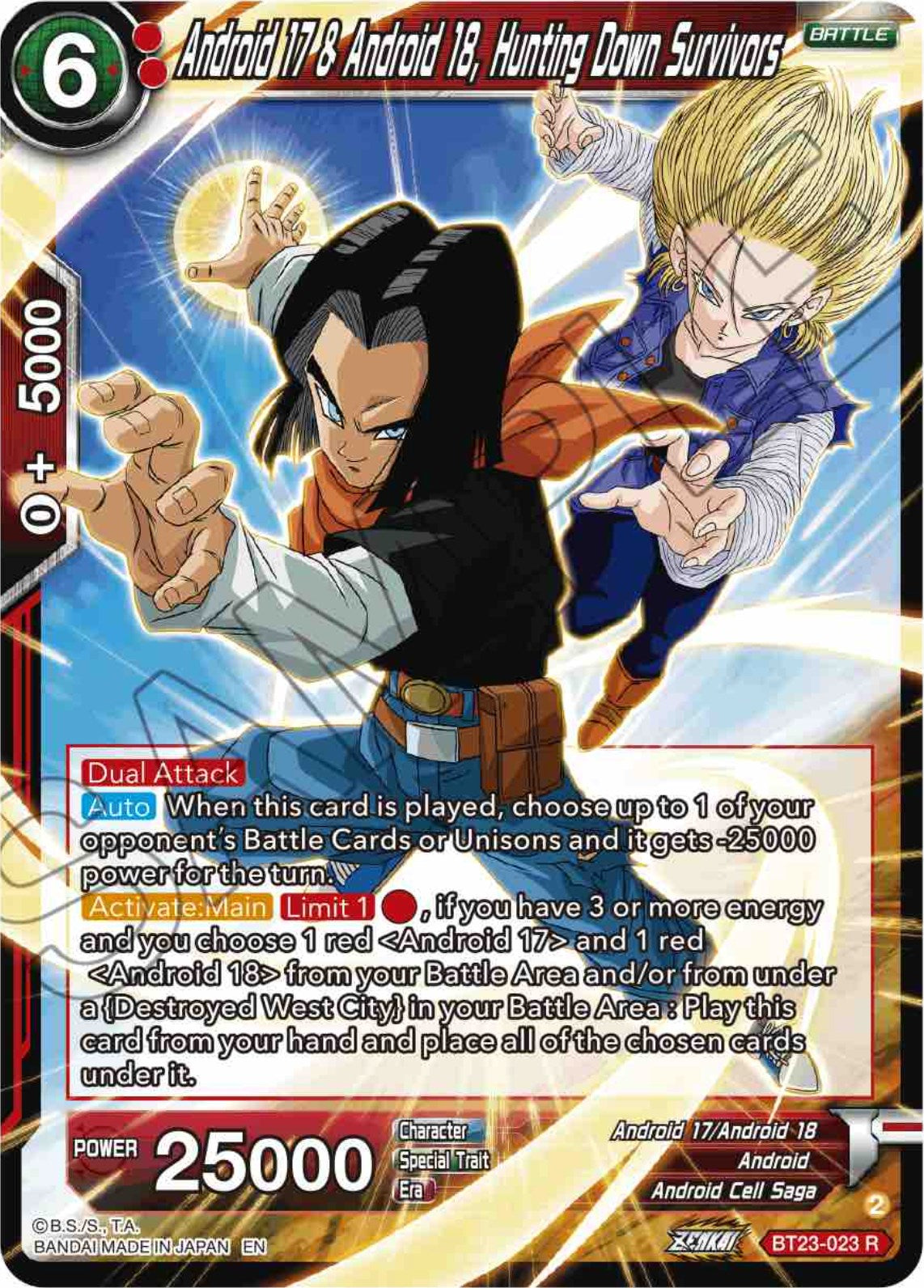 Android 17 & Android 18, Hunting Down Survivors (BT23-023) [Perfect Combination] | Amazing Games TCG