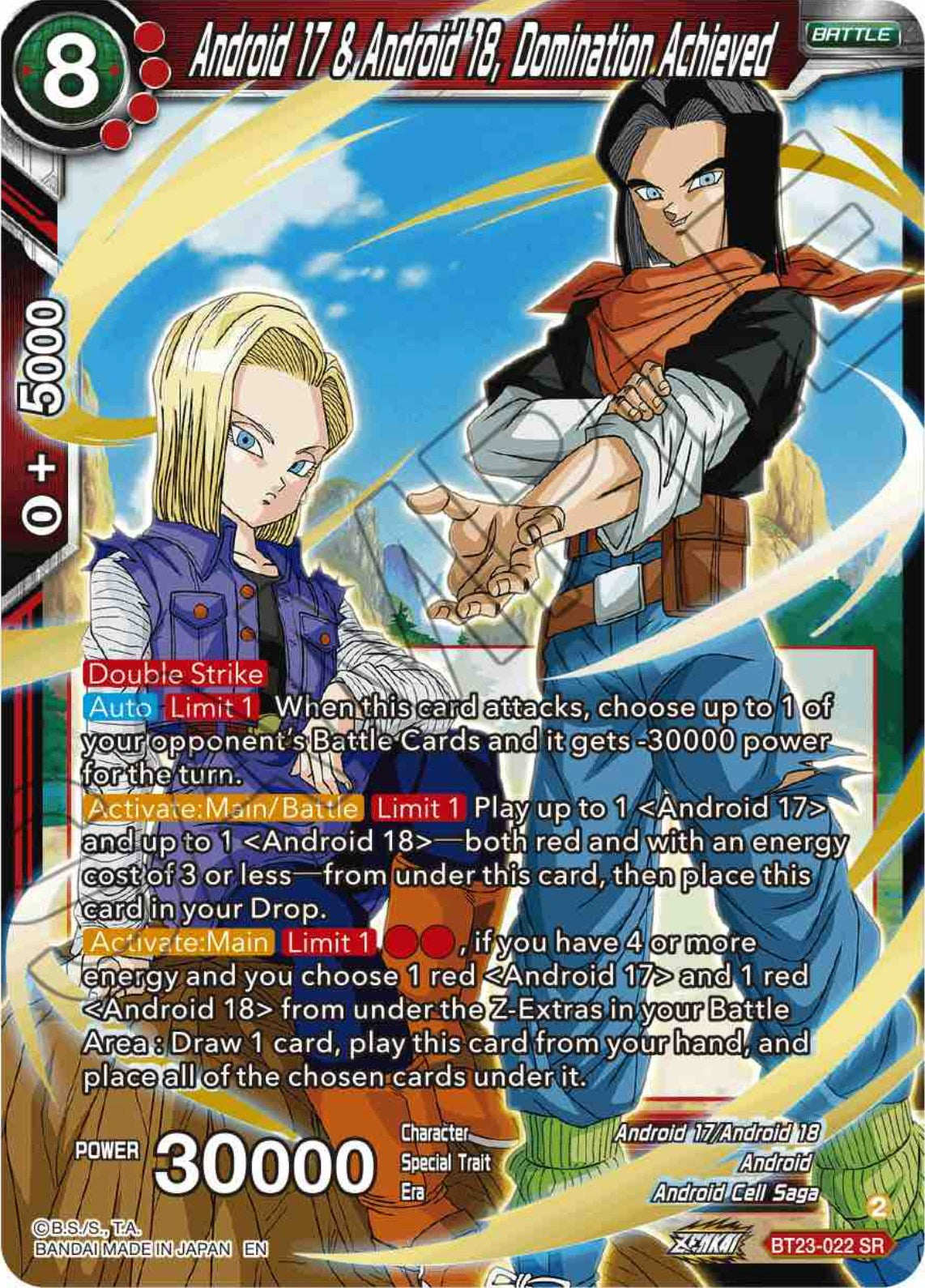 Android 17 & Android 18, Domination Achieved (BT23-022) [Perfect Combination] | Amazing Games TCG