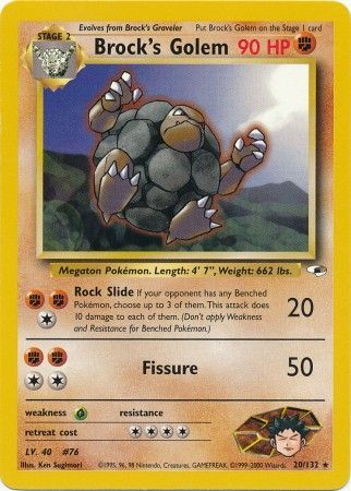 Brock's Golem (20/132) [Gym Heroes Unlimited] | Amazing Games TCG