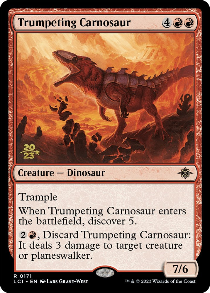 Trumpeting Carnosaur [The Lost Caverns of Ixalan Prerelease Cards] | Amazing Games TCG
