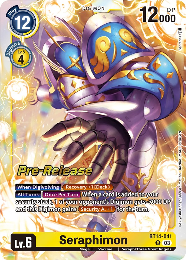 Seraphimon [BT14-041] [Blast Ace Pre-Release Cards] | Amazing Games TCG