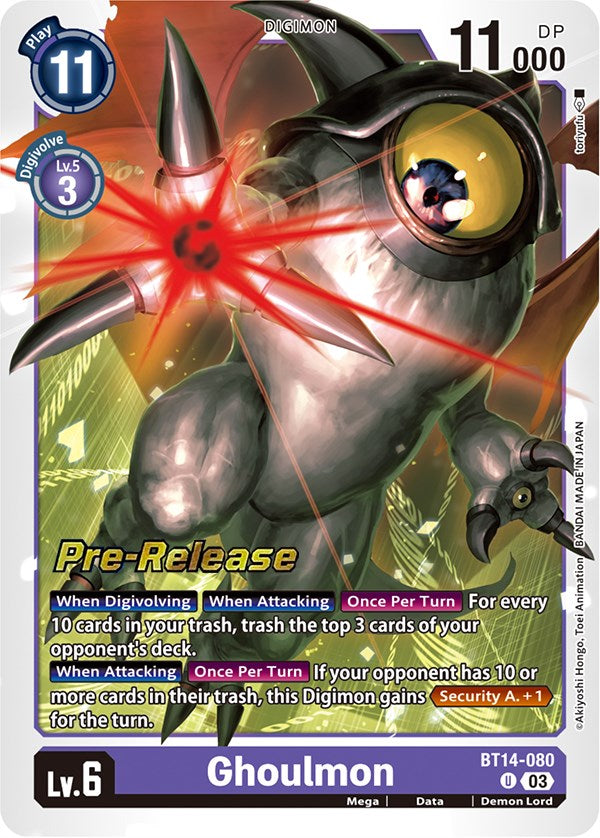 Ghoulmon [BT14-080] [Blast Ace Pre-Release Cards] | Amazing Games TCG