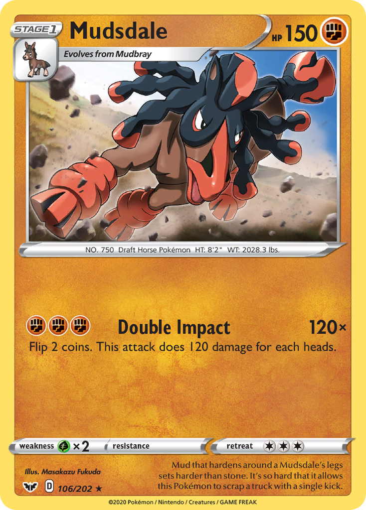 Mudsdale (106/202) [Sword & Shield: Base Set] | Amazing Games TCG