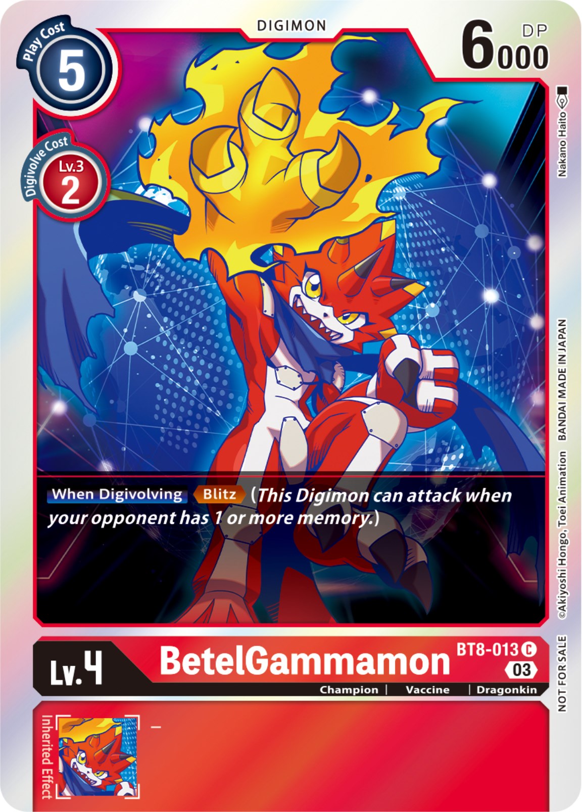 BetelGammamon [BT8-013] (Official Tournament Pack Vol.11) [New Awakening] | Amazing Games TCG