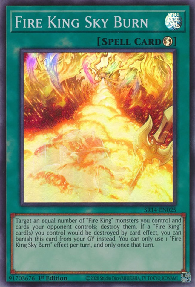 Fire King Sky Burn [SR14-EN025] Super Rare | Amazing Games TCG