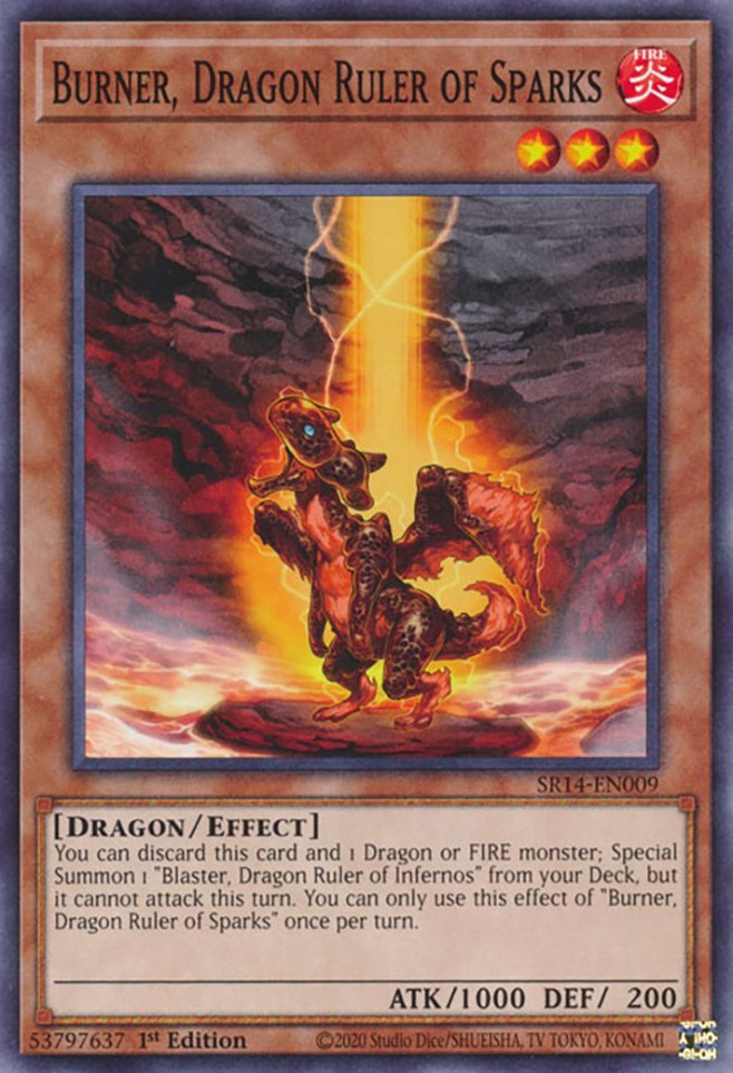 Burner, Dragon Ruler of Sparks [SR14-EN009] Common | Amazing Games TCG