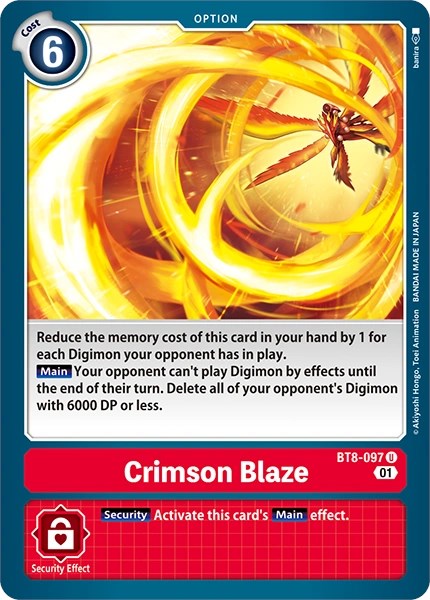 Crimson Blaze [BT8-097] [Revision Pack Cards] | Amazing Games TCG