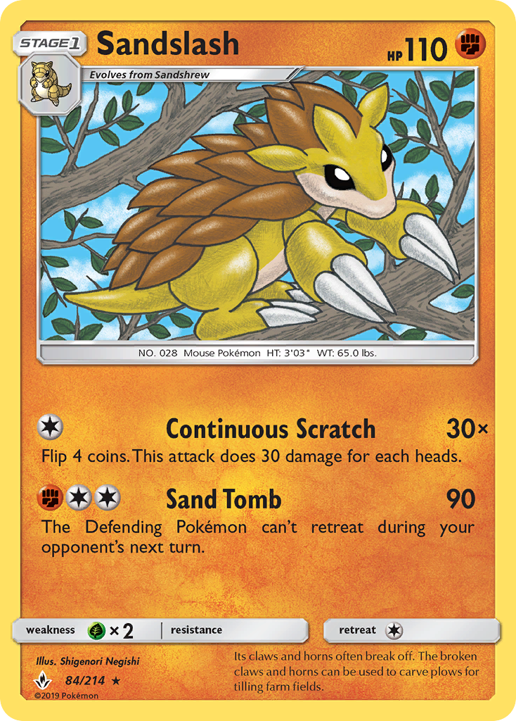 Sandslash (84/214) [Sun & Moon: Unbroken Bonds] | Amazing Games TCG