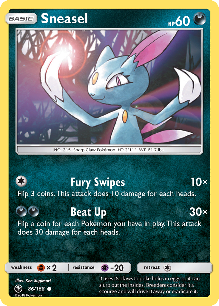 Sneasel (86/168) [Sun & Moon: Celestial Storm] | Amazing Games TCG