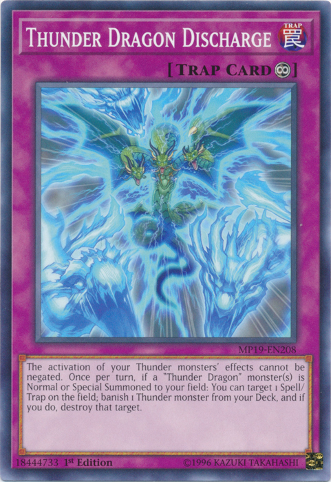 Thunder Dragon Discharge [MP19-EN208] Common | Amazing Games TCG