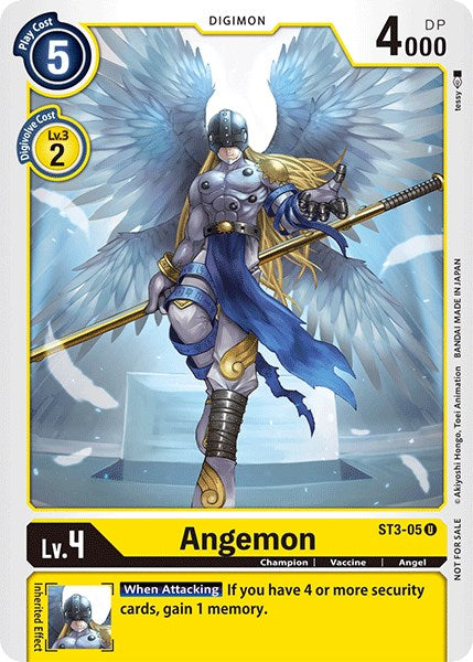 Angemon [ST3-05] (Official Tournament Pack Vol.3) [Starter Deck: Heaven's Yellow Promos] | Amazing Games TCG