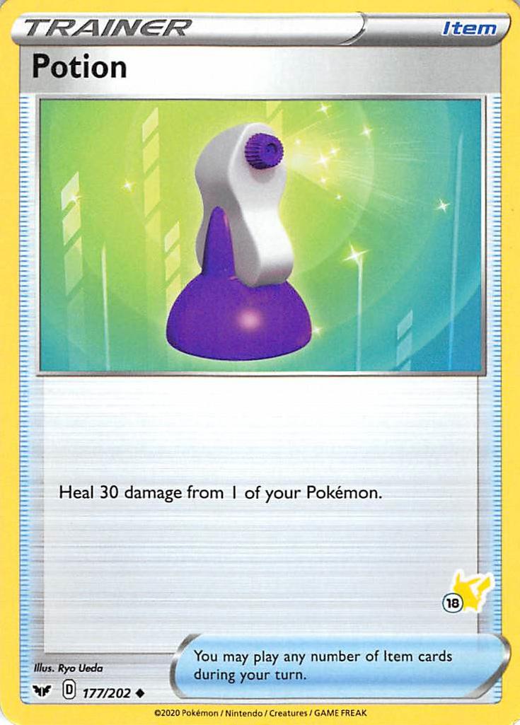 Potion (177/202) (Pikachu Stamp #18) [Battle Academy 2022] | Amazing Games TCG