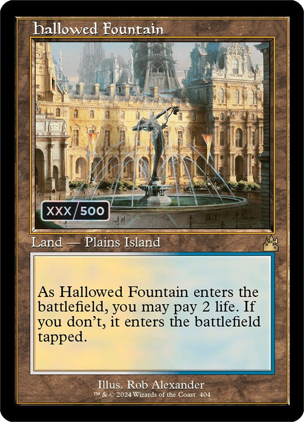 Hallowed Fountain (Retro) (Serialized) [Ravnica Remastered] | Amazing Games TCG