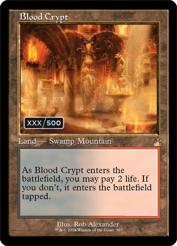 Blood Crypt (Retro) (Serialized) [Ravnica Remastered] | Amazing Games TCG