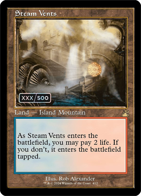 Steam Vents (Retro) (Serialized) [Ravnica Remastered] | Amazing Games TCG