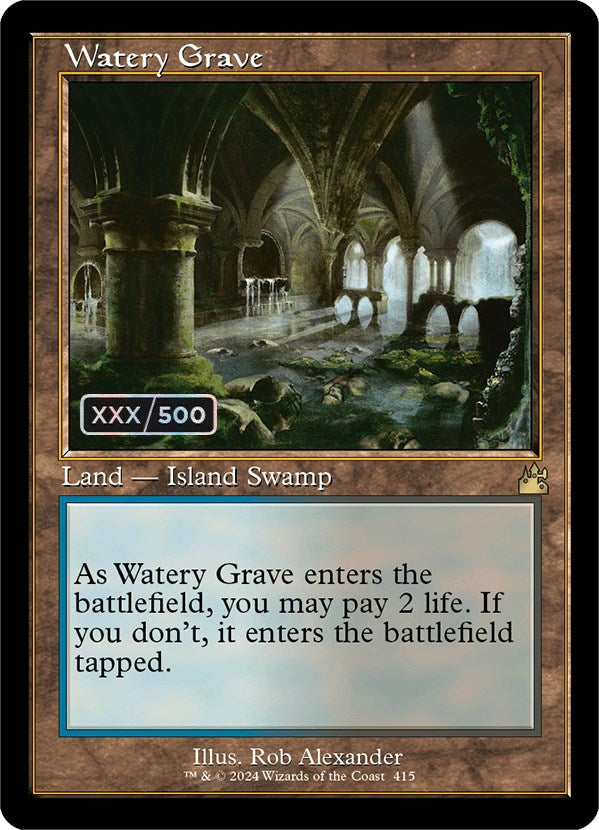 Watery Grave (Retro) (Serialized) [Ravnica Remastered] | Amazing Games TCG