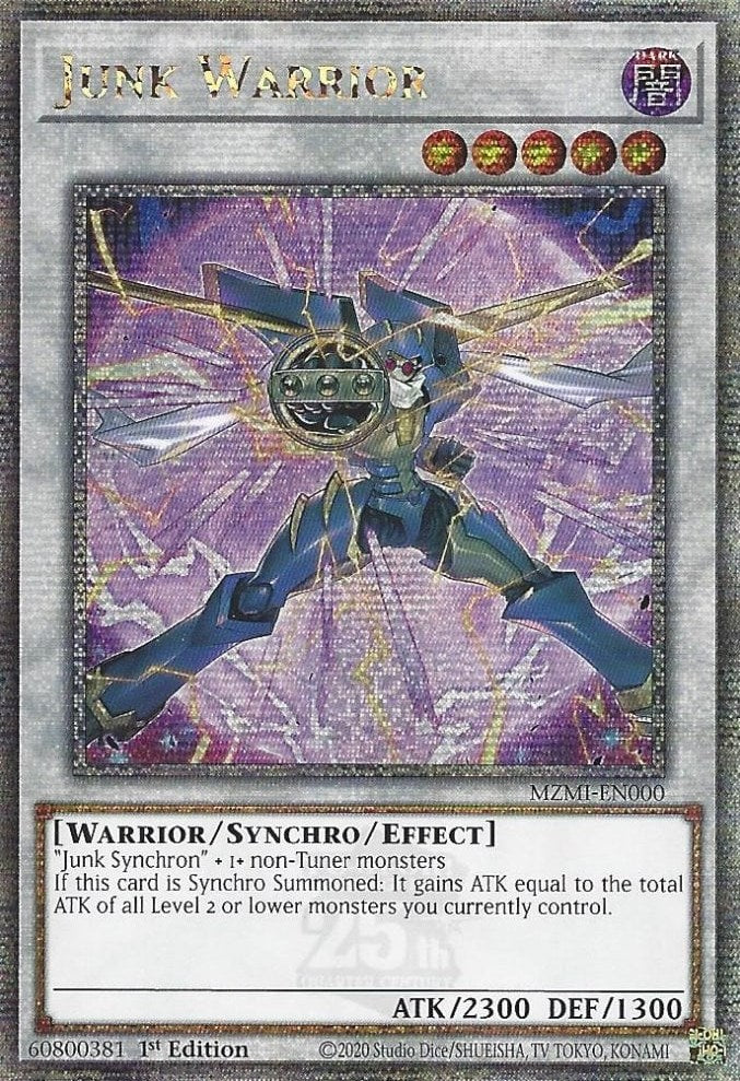 Junk Warrior (Quarter Century Secret Rare) [MZMI-EN000] Quarter Century Secret Rare | Amazing Games TCG