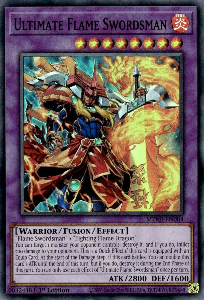 Ultimate Flame Swordsman [MZMI-EN004] Super Rare | Amazing Games TCG