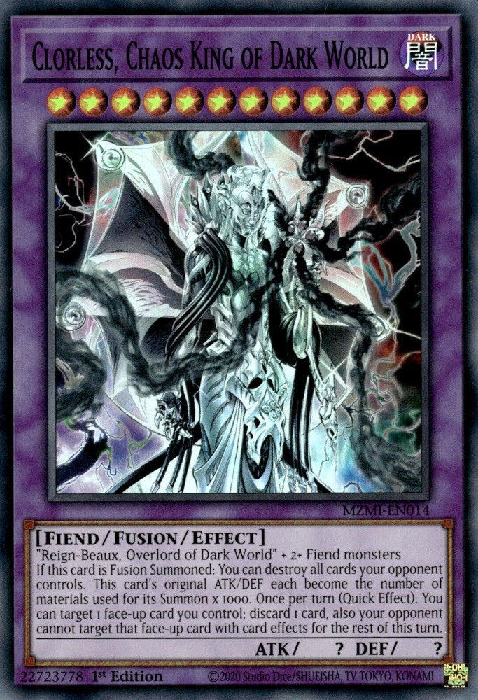 Clorless, Chaos King of Dark World [MZMI-EN014] Super Rare | Amazing Games TCG