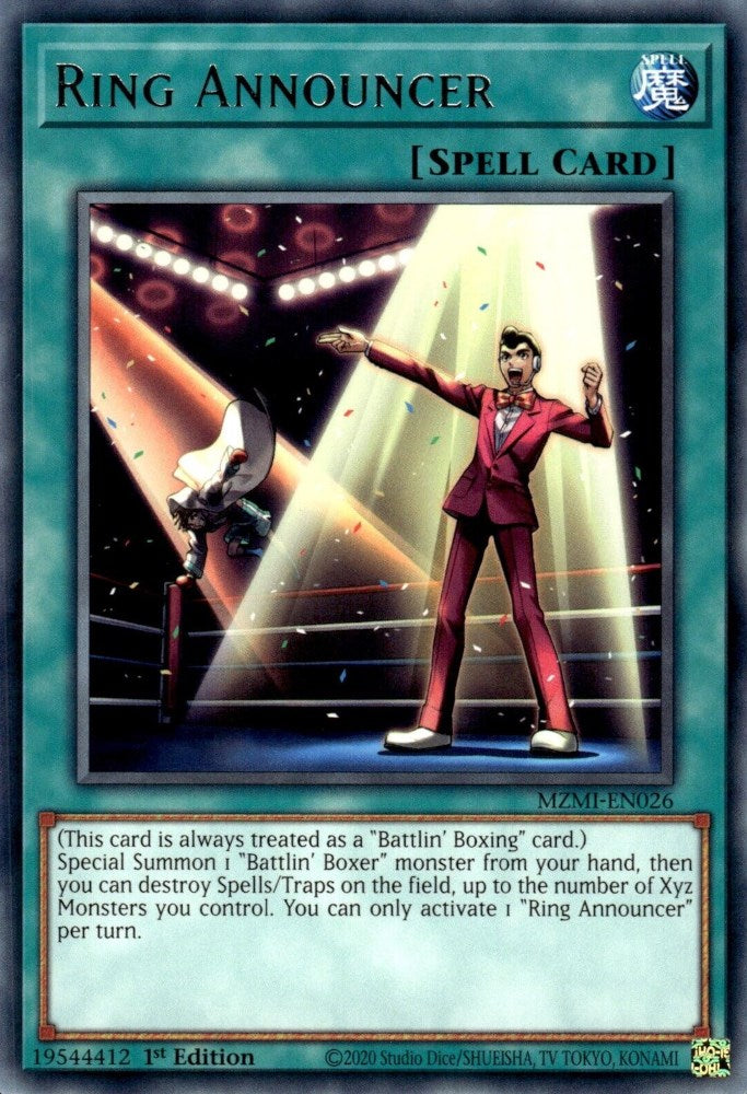 Ring Announcer [MZMI-EN026] Rare | Amazing Games TCG